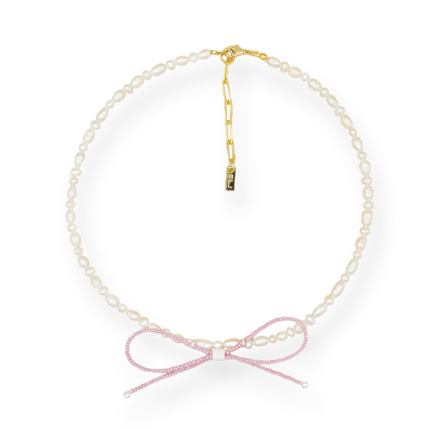 Purple Ribbon Necklace