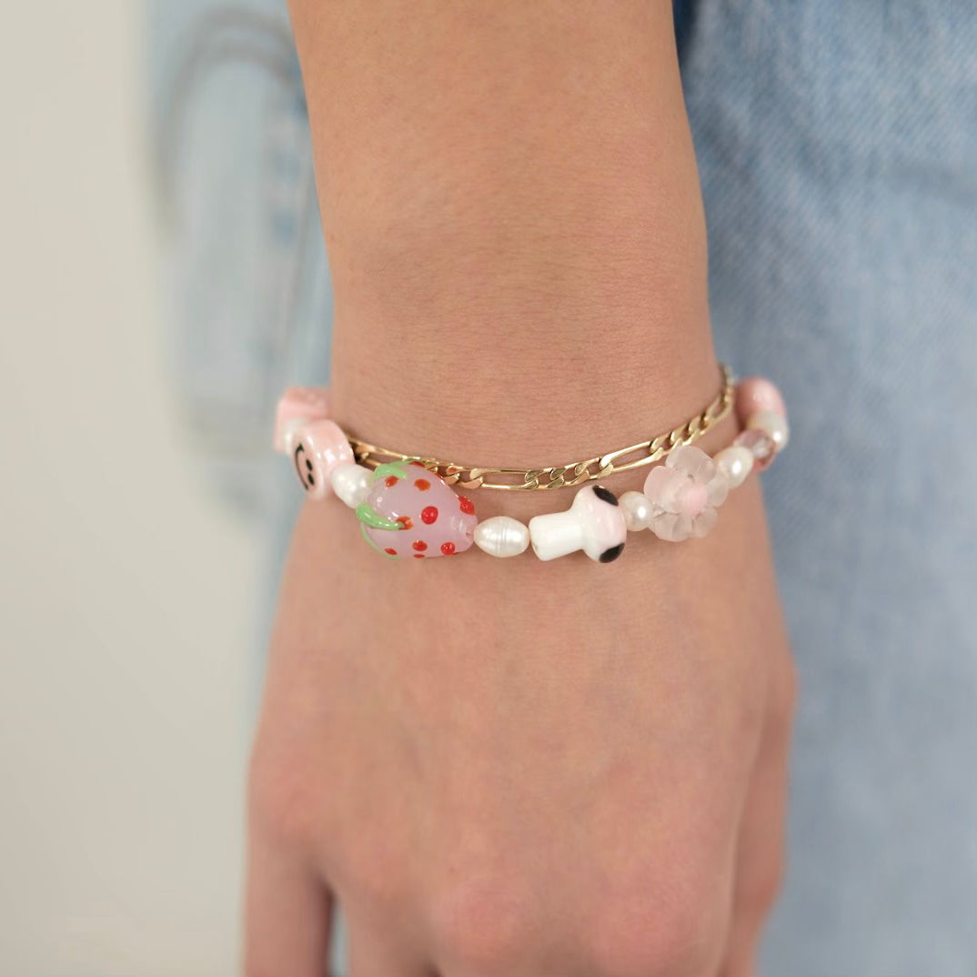 Pink Strawberry bracelet