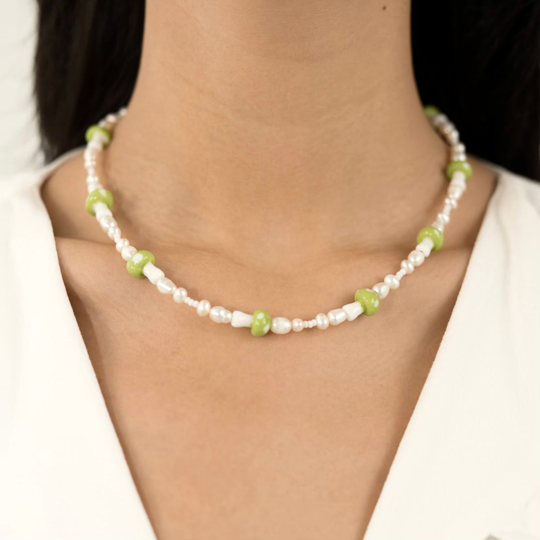 Green Mushy Necklace