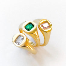 Load image into Gallery viewer, Emerald Cut Signet Ring
